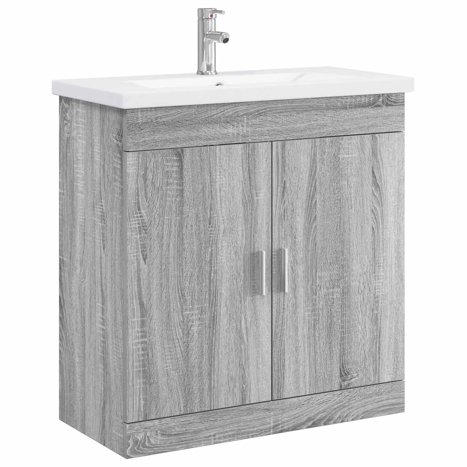 vidaXL Badkamermeubelset Wit 61 x 40 x 84,5 cm Bewerkt hout