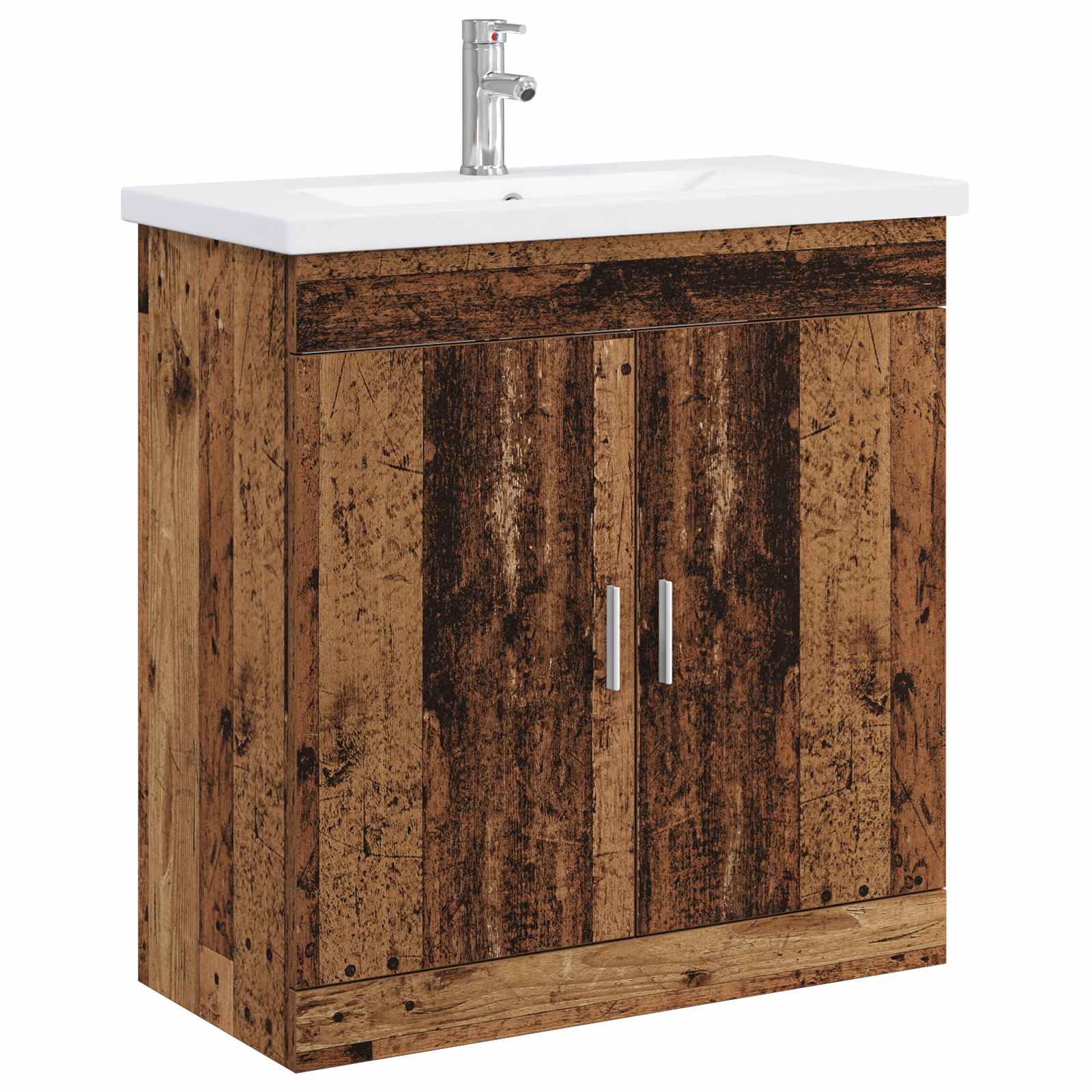 vidaXL Badkamermeubelset Wit 61 x 40 x 84,5 cm Bewerkt hout