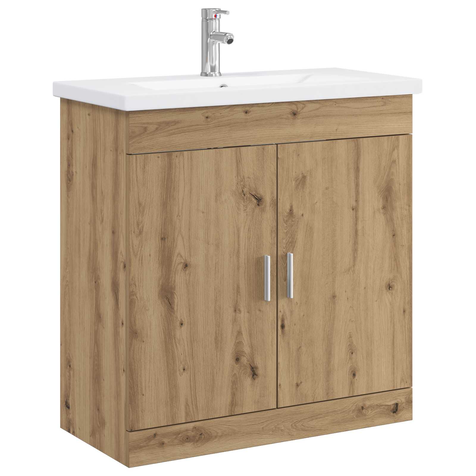 vidaXL Badkamermeubelset Wit 61 x 40 x 84,5 cm Bewerkt hout