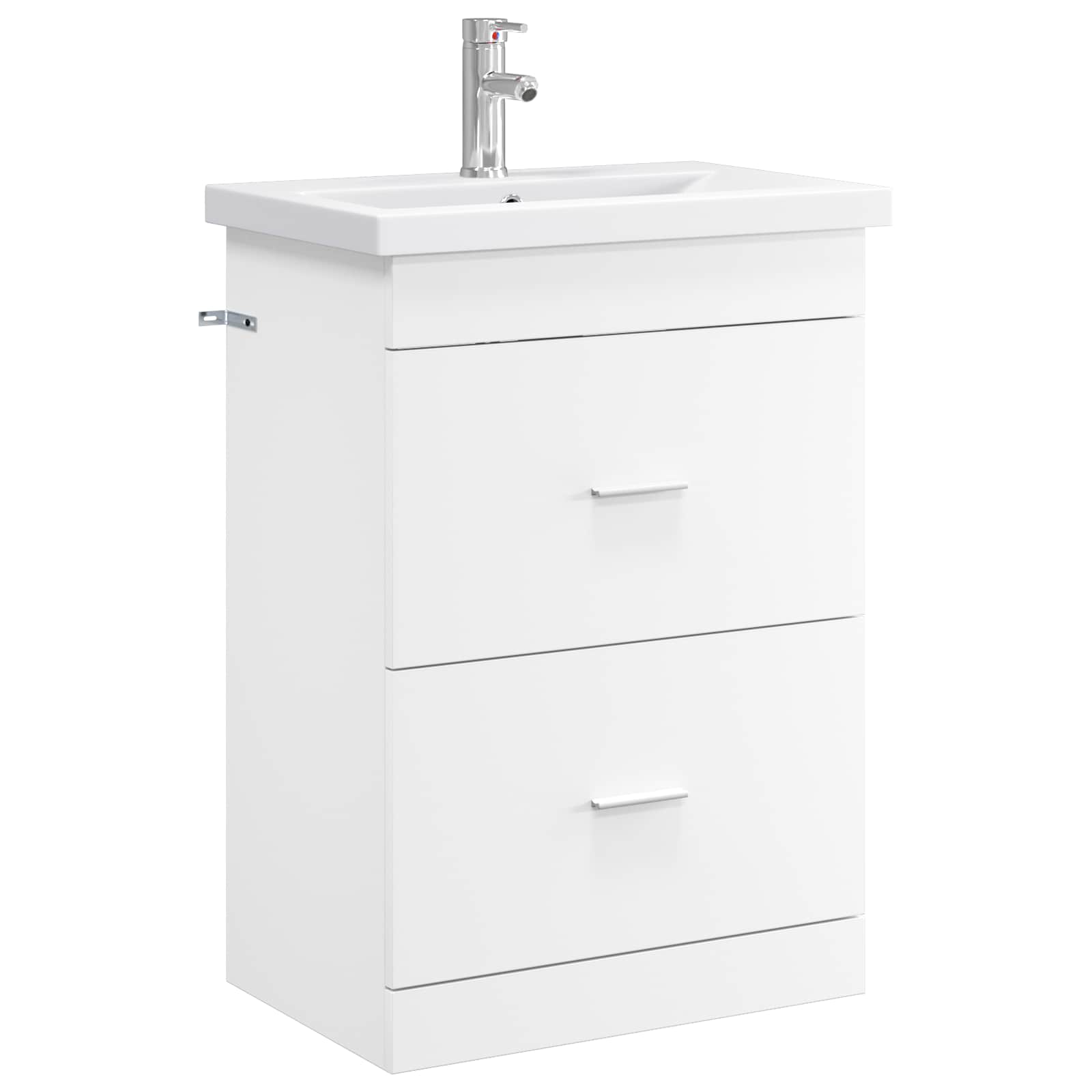 vidaXL Badkamermeubelset Wit 61 x 40 x 84,5 cm Bewerkt hout