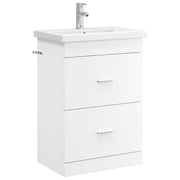 vidaXL Badkamermeubelset Wit 61 x 40 x 84,5 cm Bewerkt hout
