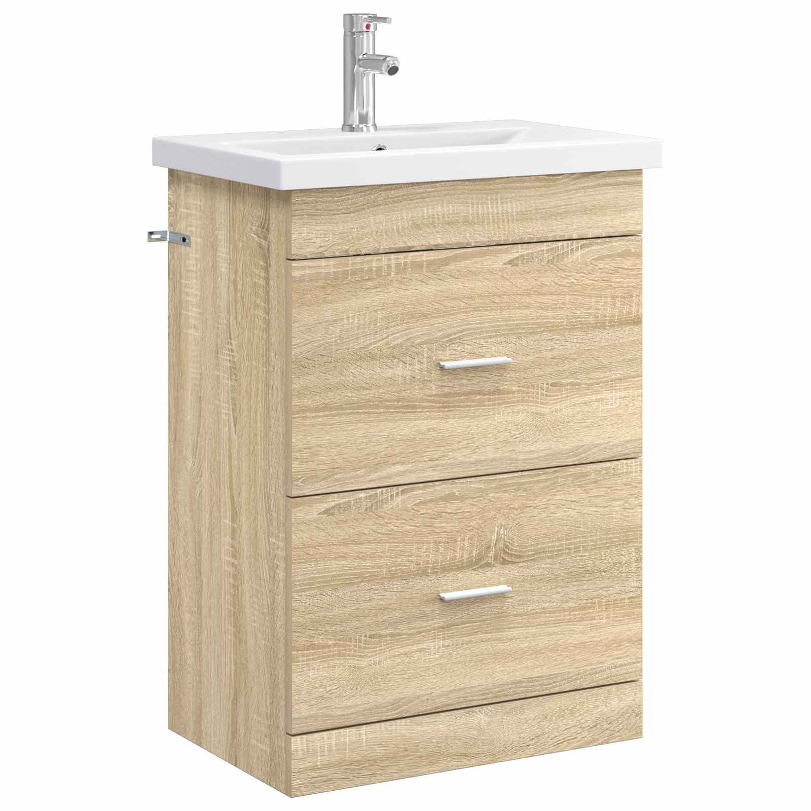 vidaXL Badkamermeubelset Wit 61 x 40 x 84,5 cm Bewerkt hout