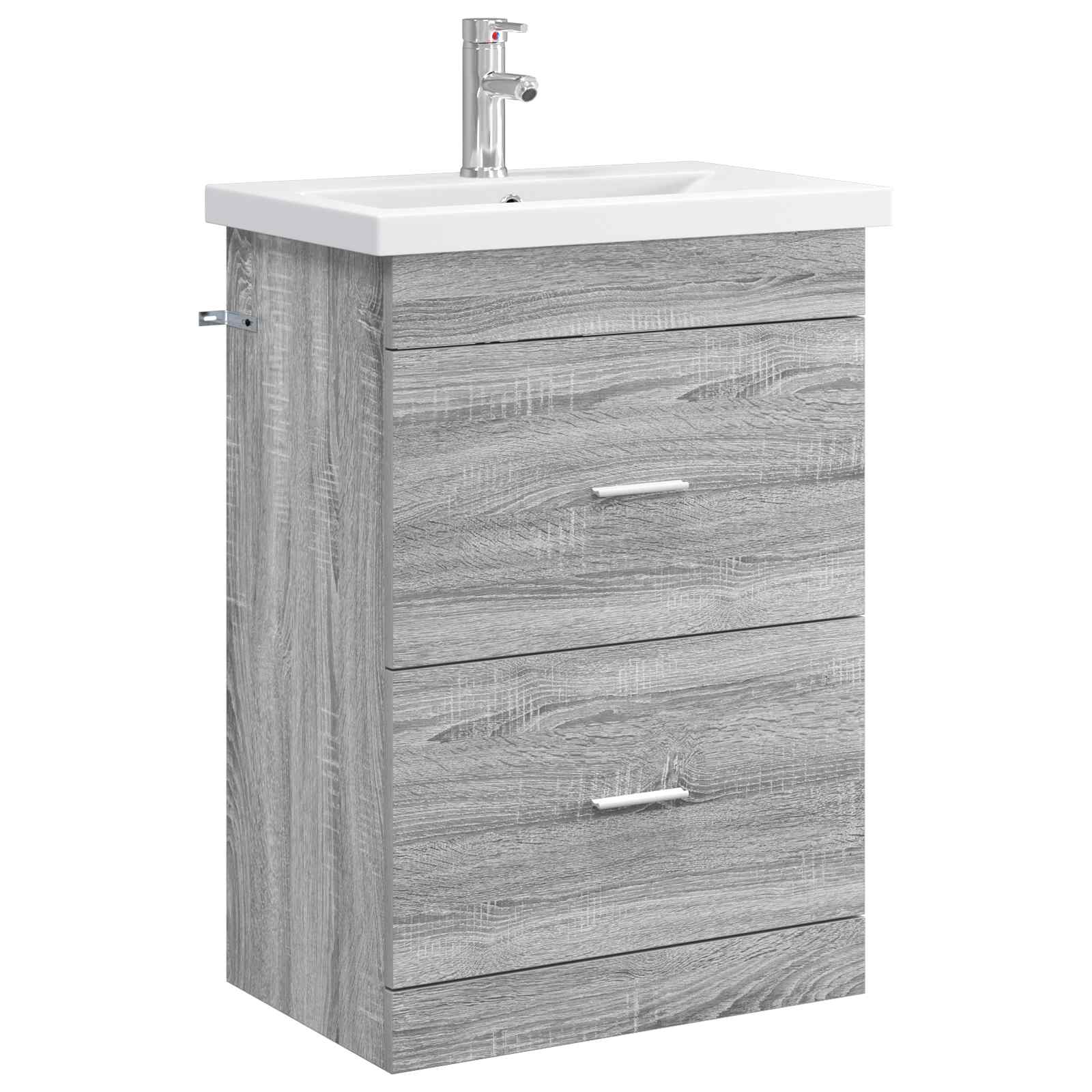 vidaXL Badkamermeubelset Wit 61 x 40 x 84,5 cm Bewerkt hout
