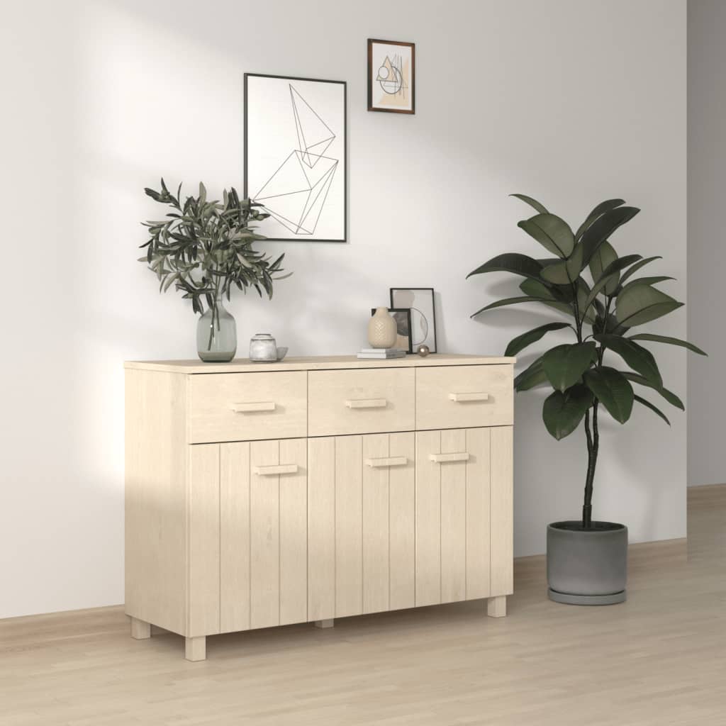 vidaXL Dressoir HAMAR 113x40x80 cm massief grenenhout wit