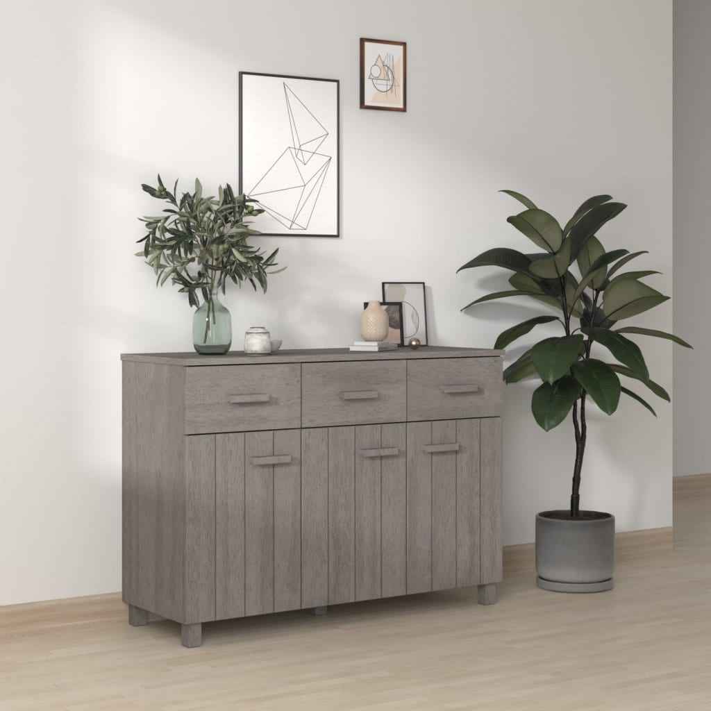vidaXL Dressoir HAMAR 113x40x80 cm massief grenenhout wit