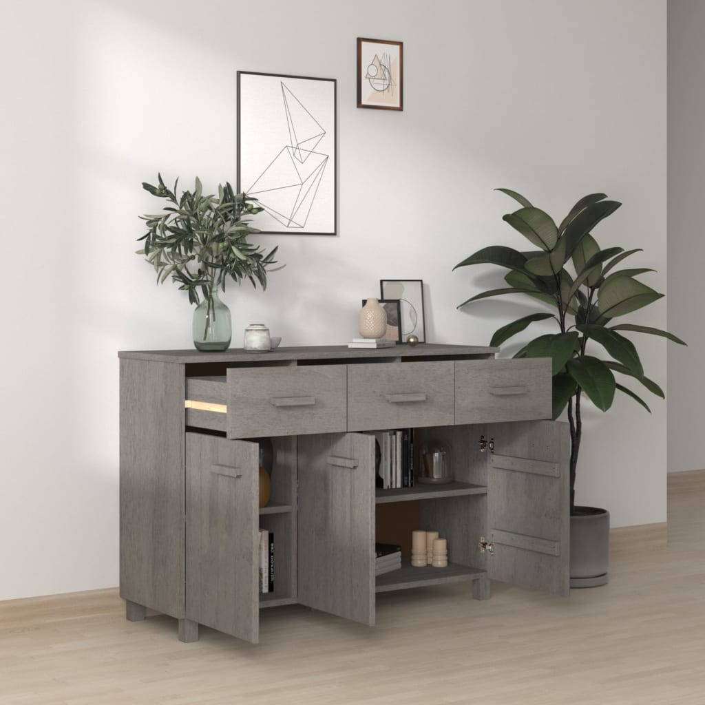 vidaXL Dressoir HAMAR 113x40x80 cm massief grenenhout wit
