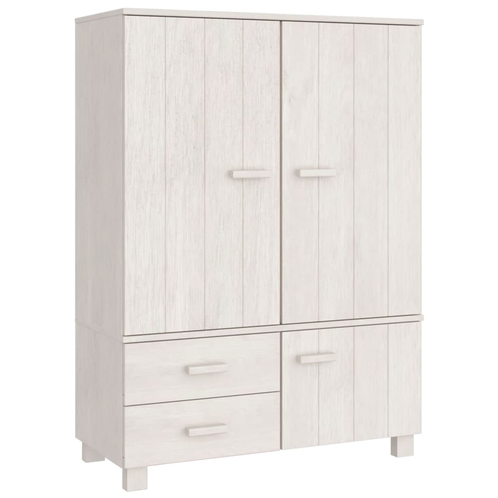 vidaXL Kledingkast HAMAR 99x45x137 cm massief grenenhout honingbruin