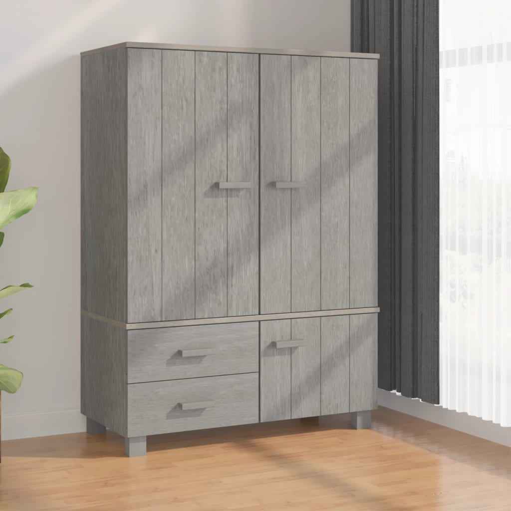 vidaXL Kledingkast HAMAR 99x45x137 cm massief grenenhout honingbruin