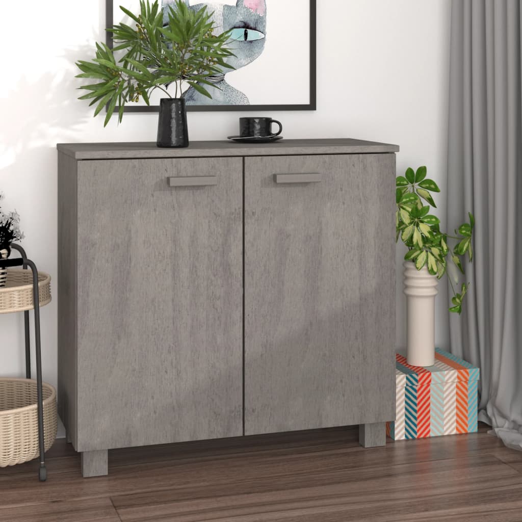 vidaXL Dressoir HAMAR 85x35x80 cm massief grenenhout honingbruin