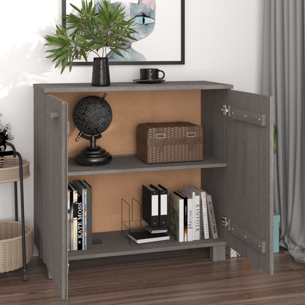 vidaXL Dressoir HAMAR 85x35x80 cm massief grenenhout honingbruin