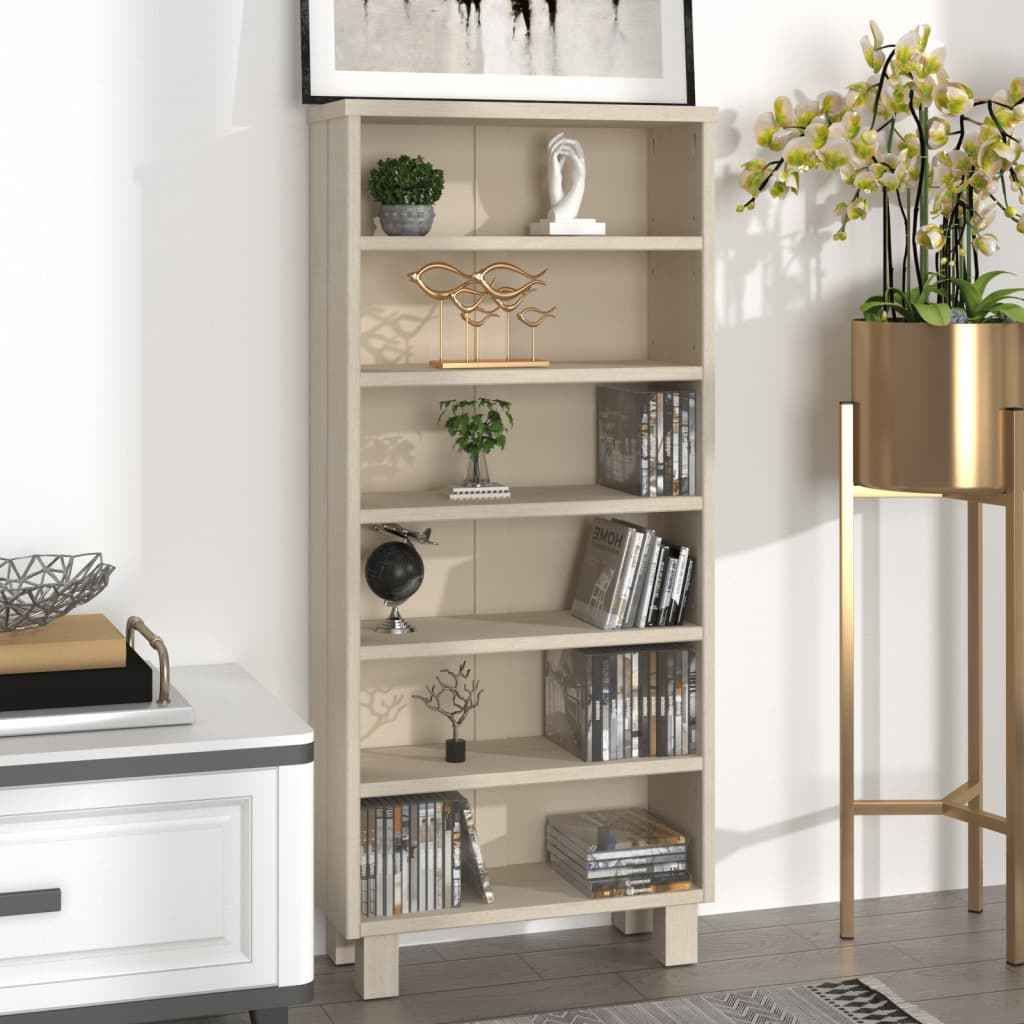 vidaXL Cd-kast HAMAR 45x18x100 cm massief grenenhout honingbruin