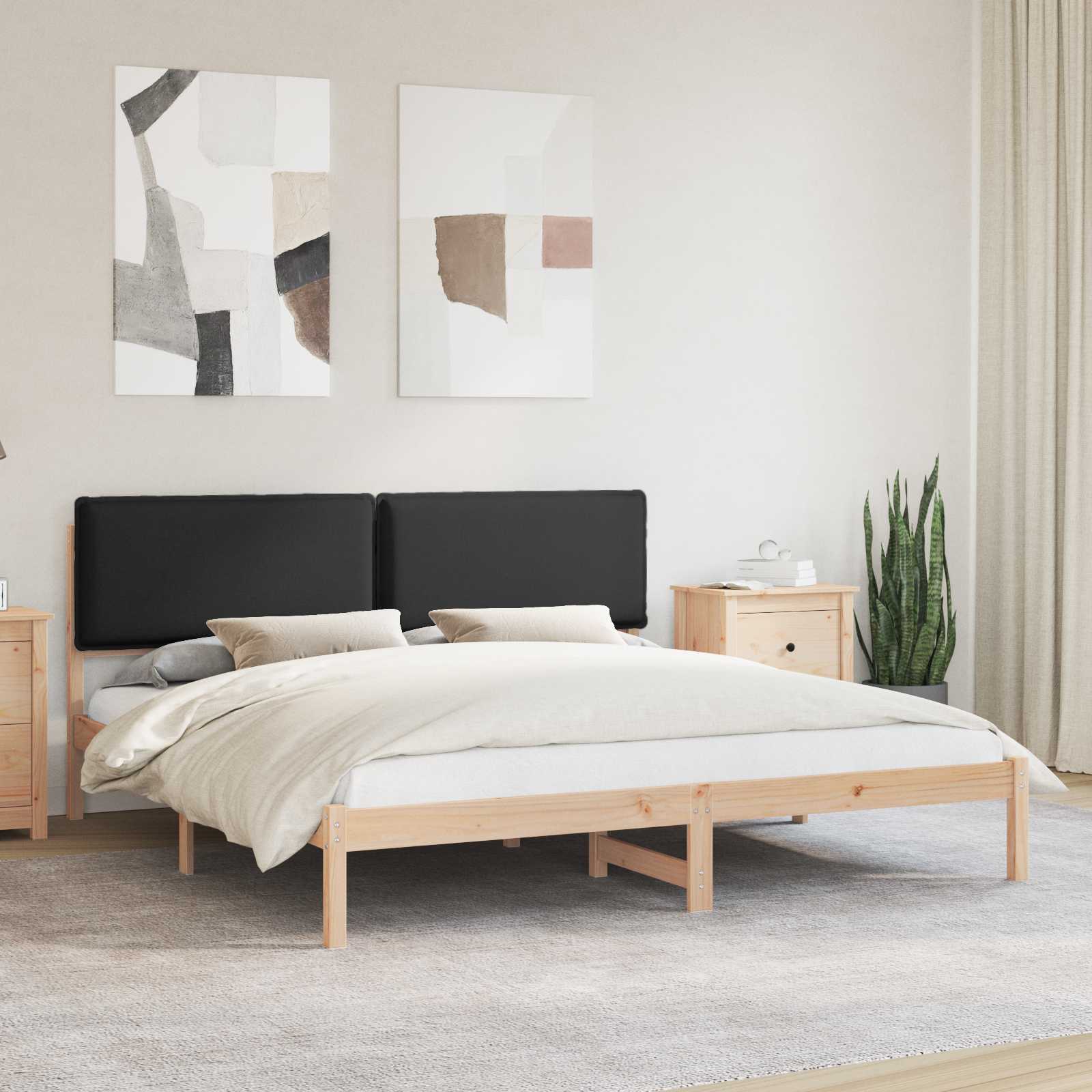 vidaXL Bedframe met Gevoerd Hoofdgedeelte Lichtgrijs 180 x 200 cm