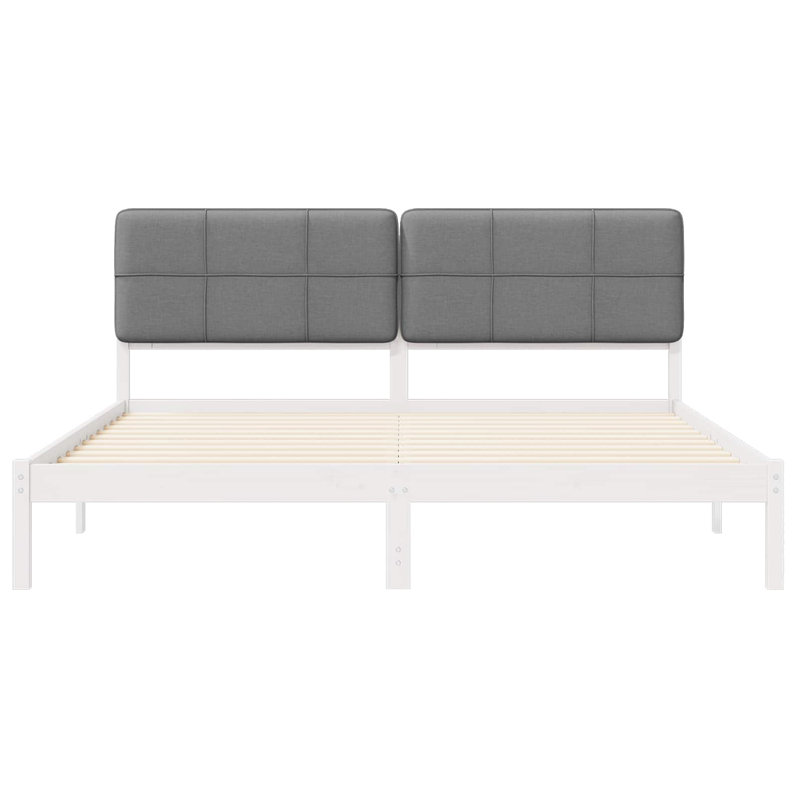 vidaXL Bedframe met Gevoerd Hoofdgedeelte Lichtgrijs 180 x 200 cm