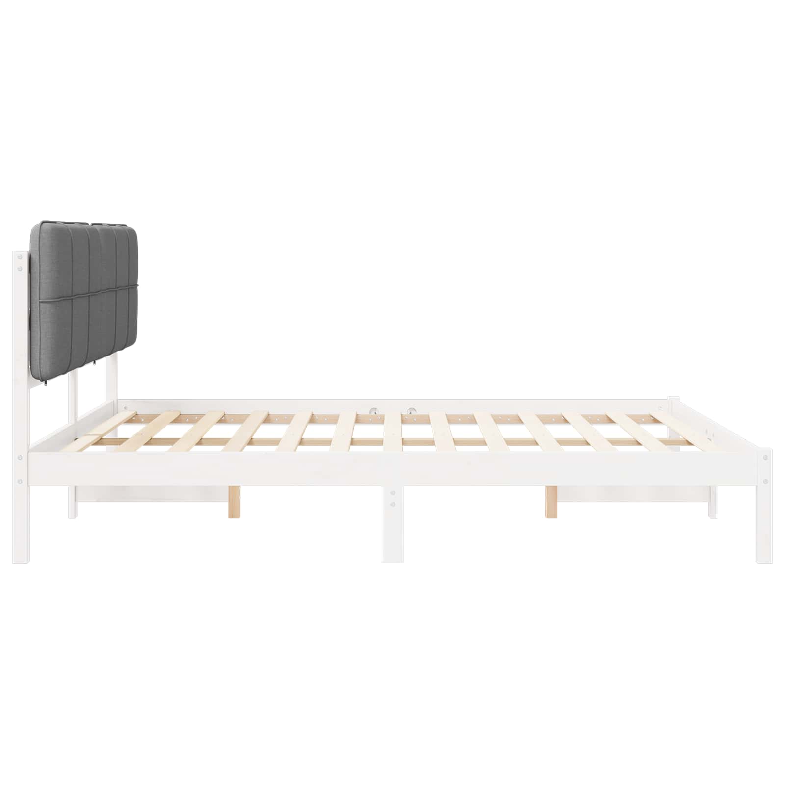 vidaXL Bedframe met Gevoerd Hoofdgedeelte Lichtgrijs 180 x 200 cm