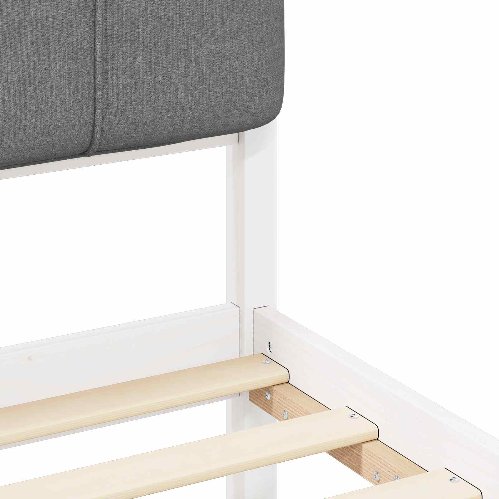 vidaXL Bedframe met Gevoerd Hoofdgedeelte Lichtgrijs 180 x 200 cm
