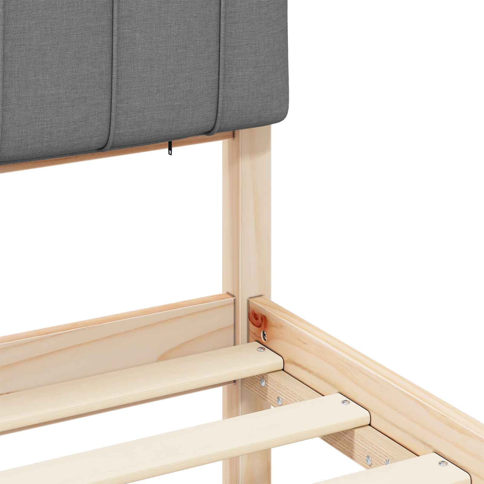 vidaXL Bedframe met Gevoerd Hoofdgedeelte Lichtgrijs 180 x 200 cm