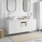 vidaXL Badkamerkastenset 3 st Wit 49,5 x 35 x 63 cm Bewerkt hout