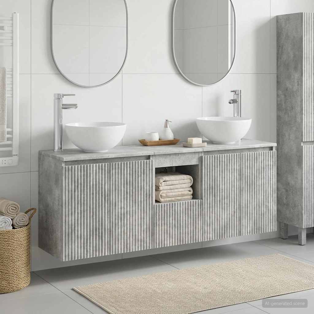 vidaXL Badkamerkastenset 3 st Wit 49,5 x 35 x 63 cm Bewerkt hout