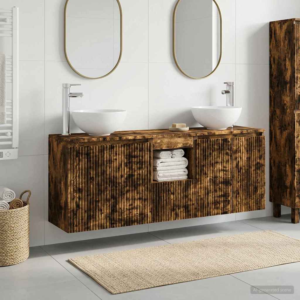 vidaXL Badkamerkastenset 3 st Wit 49,5 x 35 x 63 cm Bewerkt hout