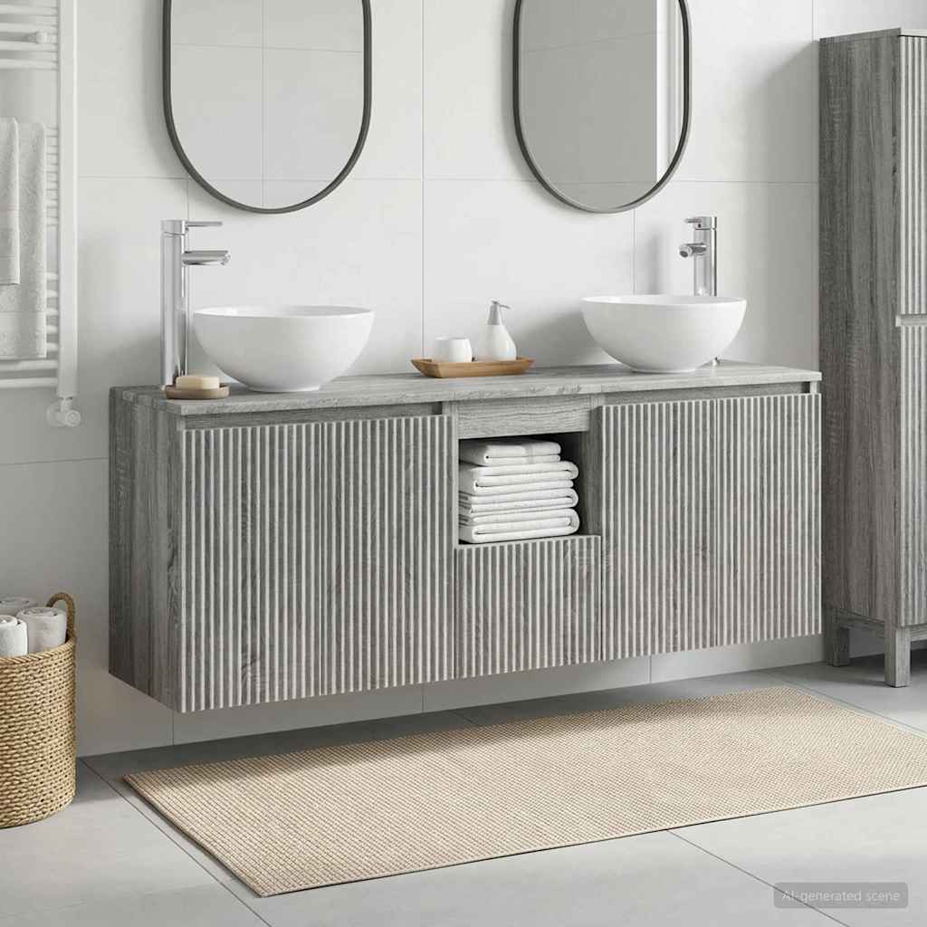 vidaXL Badkamerkastenset 3 st Wit 49,5 x 35 x 63 cm Bewerkt hout
