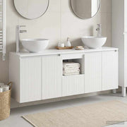vidaXL Badkamerkastenset 3 st Wit 49,5 x 41 x 64,5 cm Bewerkt hout