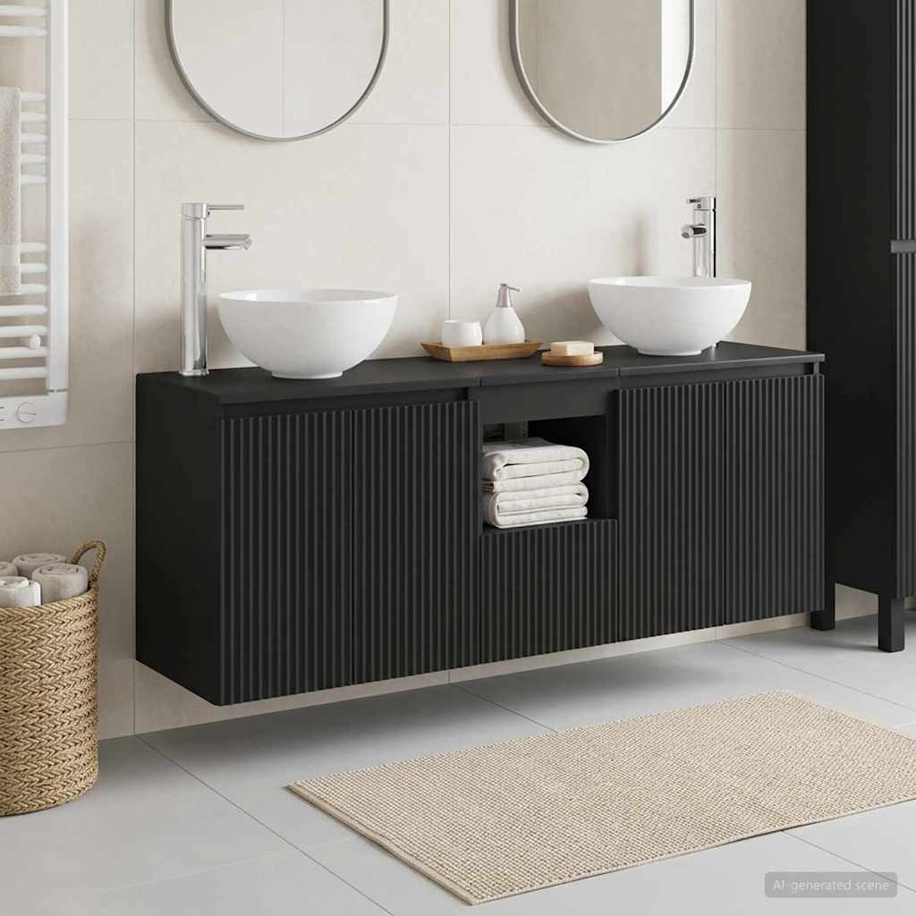 vidaXL Badkamerkastenset 3 st Wit 49,5 x 41 x 64,5 cm Bewerkt hout