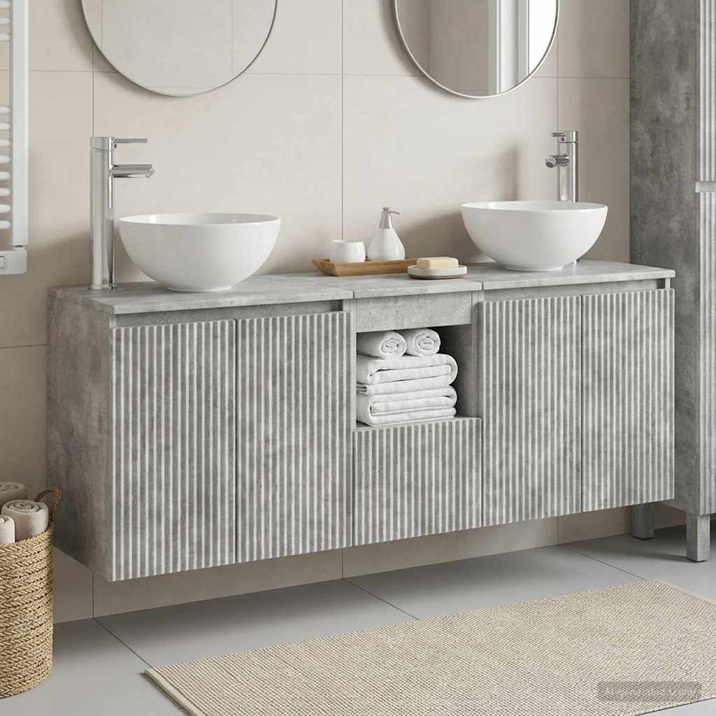 vidaXL Badkamerkastenset 3 st Wit 49,5 x 41 x 64,5 cm Bewerkt hout