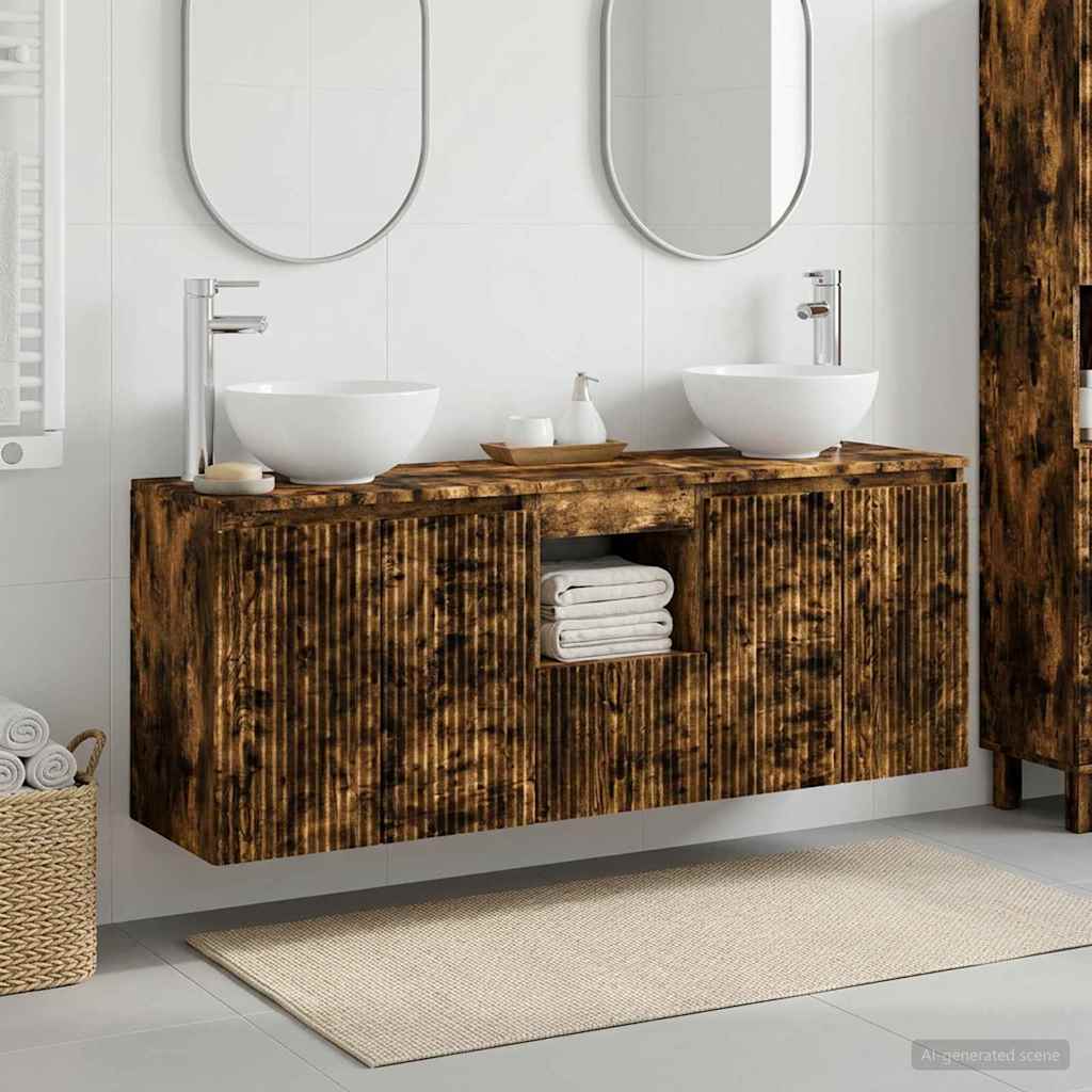 vidaXL Badkamerkastenset 3 st Wit 49,5 x 41 x 64,5 cm Bewerkt hout