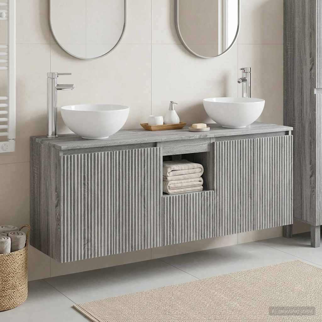 vidaXL Badkamerkastenset 3 st Wit 49,5 x 41 x 64,5 cm Bewerkt hout