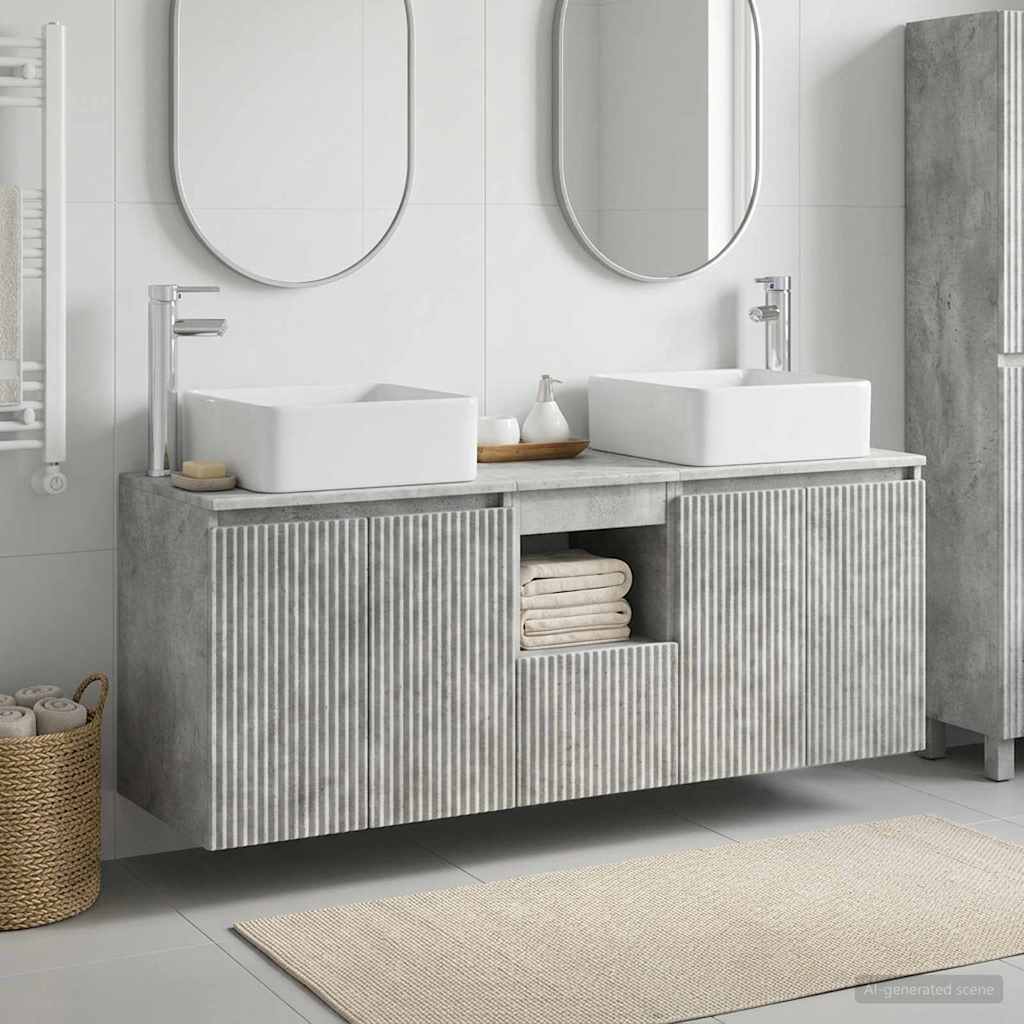 vidaXL Badkamerkastenset 3 st Wit 49,5 x 41 x 63 cm Bewerkt hout