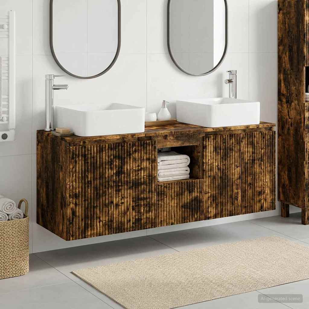 vidaXL Badkamerkastenset 3 st Wit 49,5 x 41 x 63 cm Bewerkt hout