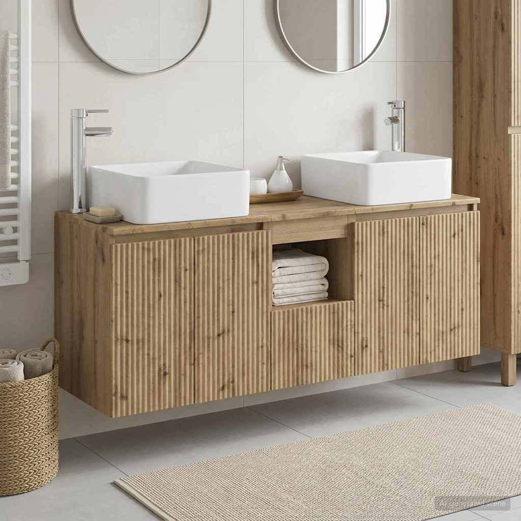 vidaXL Badkamerkastenset 3 st Wit 49,5 x 41 x 63 cm Bewerkt hout