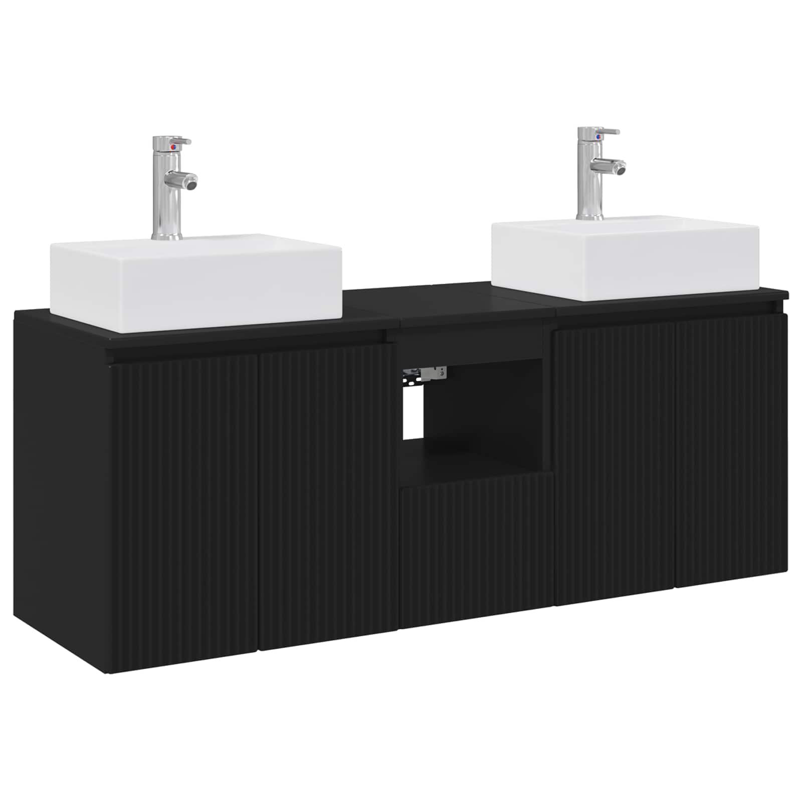 vidaXL Badkamerkastenset 3 st Wit 49,5 x 41 x 62,5 cm Bewerkt hout