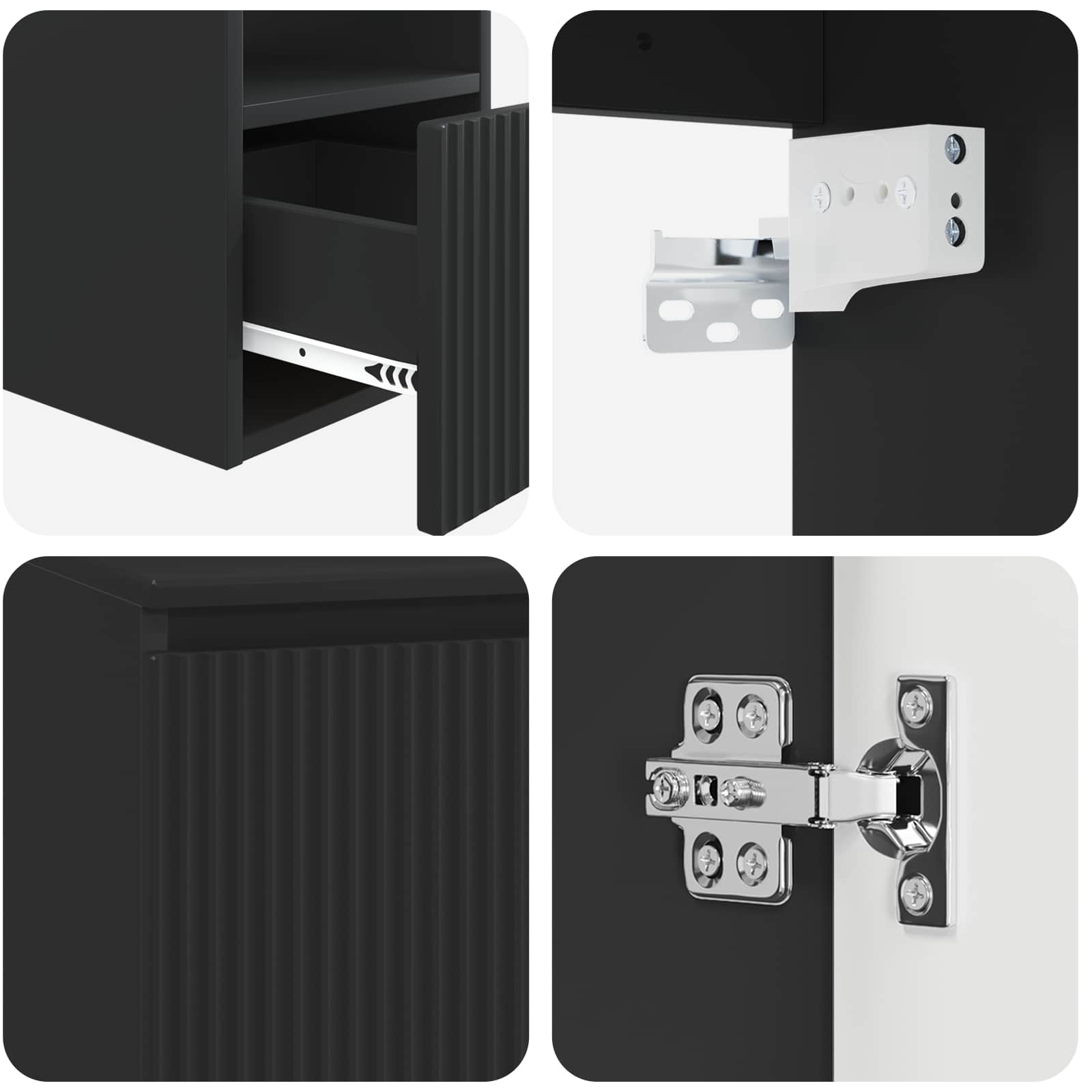 vidaXL Badkamerkastenset 3 st Wit 49,5 x 41 x 62,5 cm Bewerkt hout