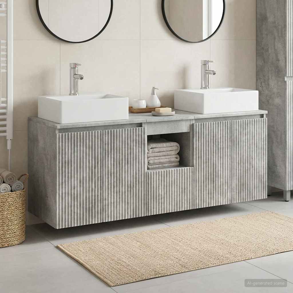 vidaXL Badkamerkastenset 3 st Wit 49,5 x 41 x 62,5 cm Bewerkt hout