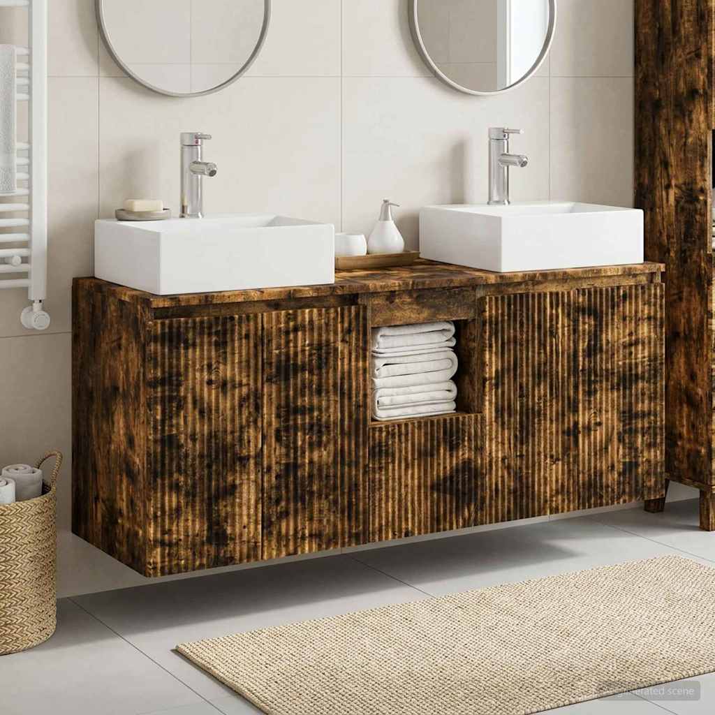 vidaXL Badkamerkastenset 3 st Wit 49,5 x 41 x 62,5 cm Bewerkt hout