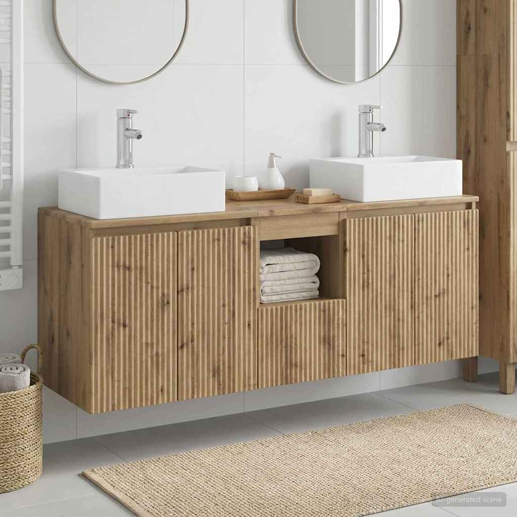 vidaXL Badkamerkastenset 3 st Wit 49,5 x 41 x 62,5 cm Bewerkt hout