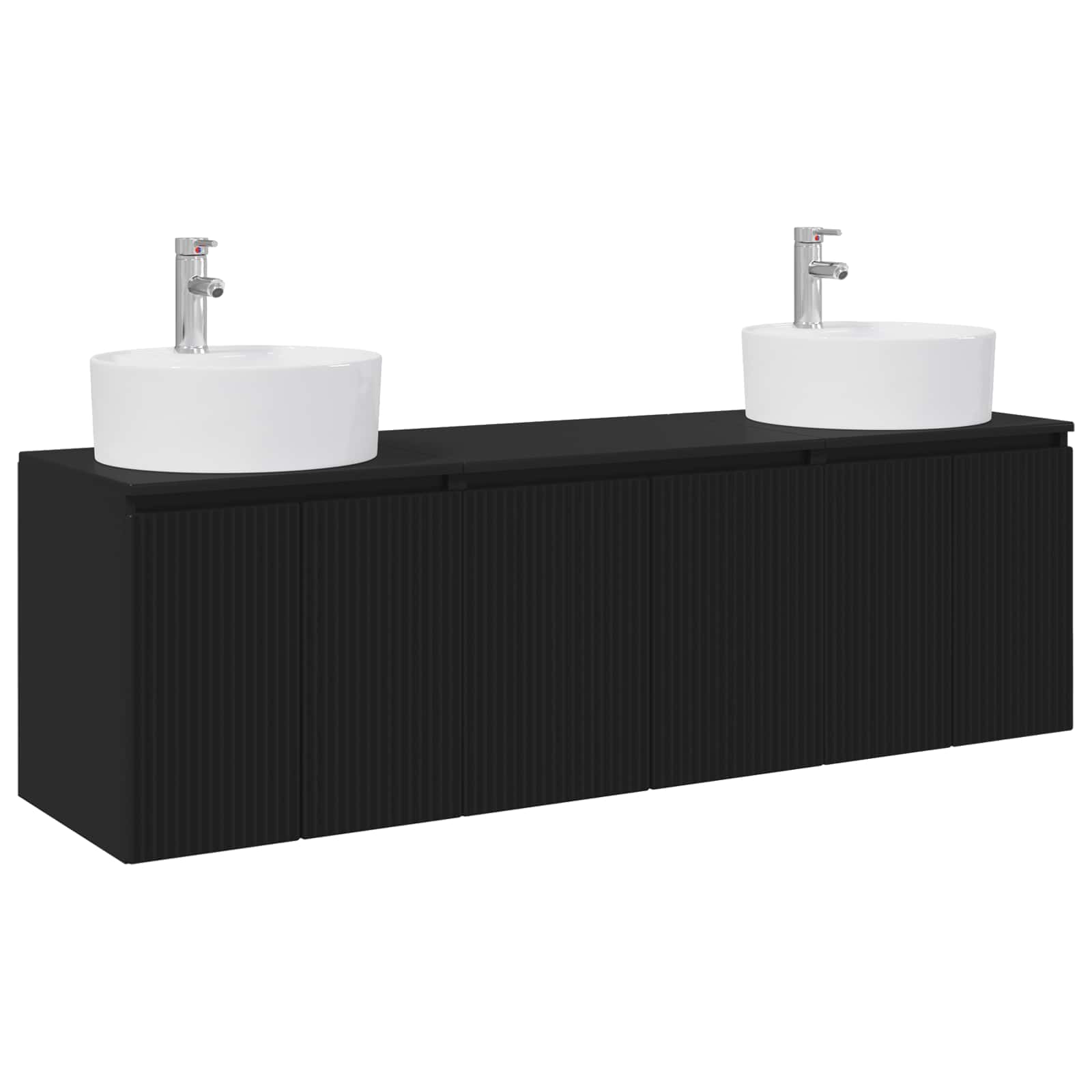 vidaXL Badkamerkastenset 3 st Wit 49,5 x 44,5 x 65 cm Bewerkt hout