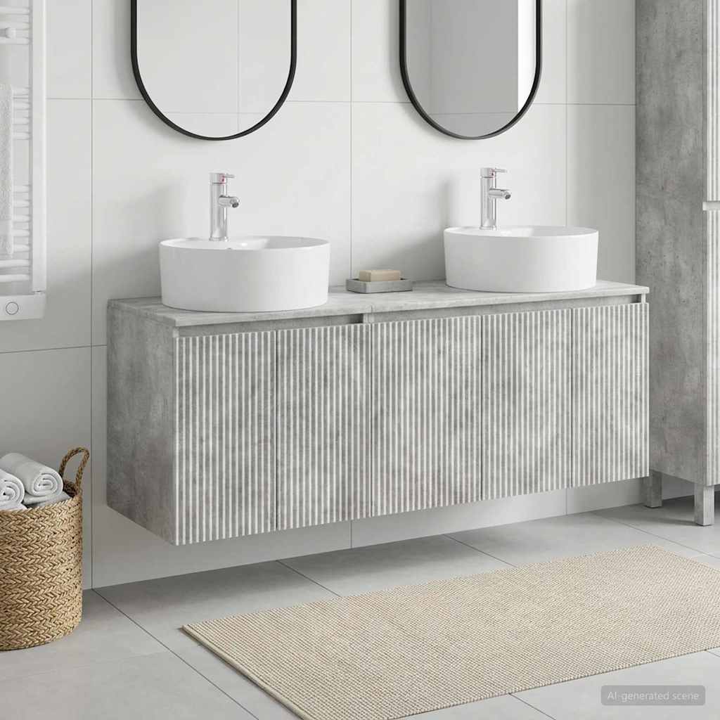 vidaXL Badkamerkastenset 3 st Wit 49,5 x 44,5 x 65 cm Bewerkt hout