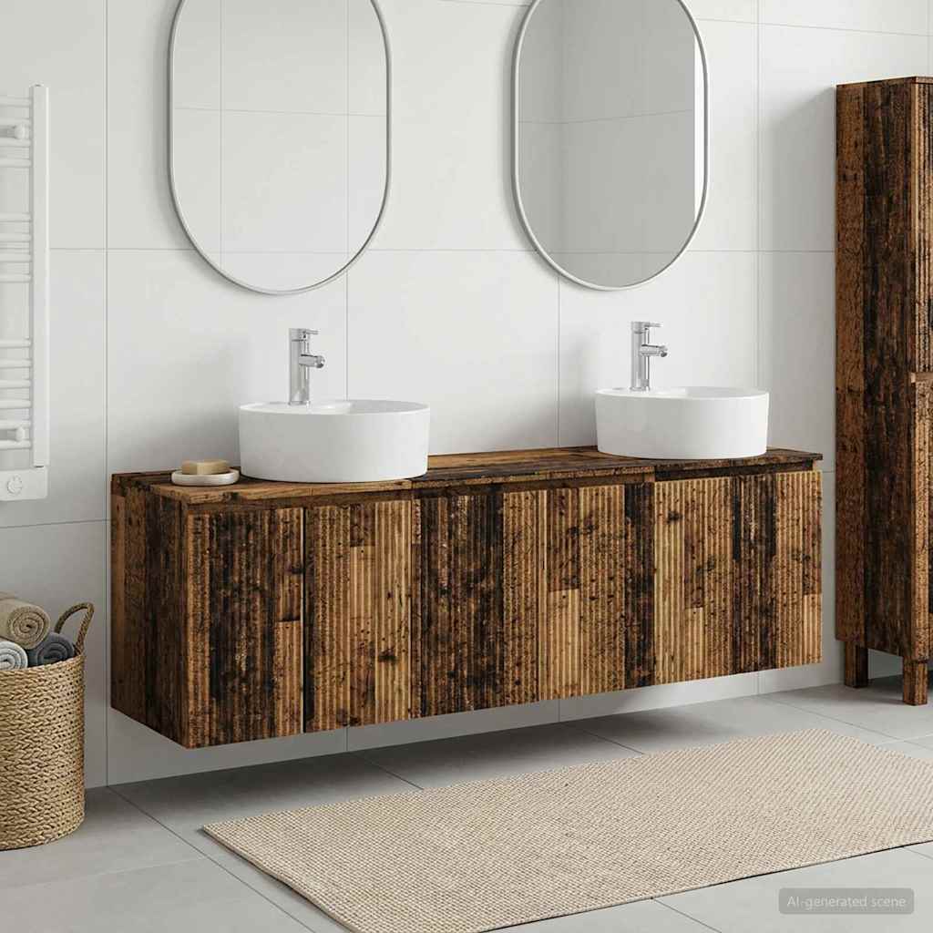 vidaXL Badkamerkastenset 3 st Wit 49,5 x 44,5 x 65 cm Bewerkt hout
