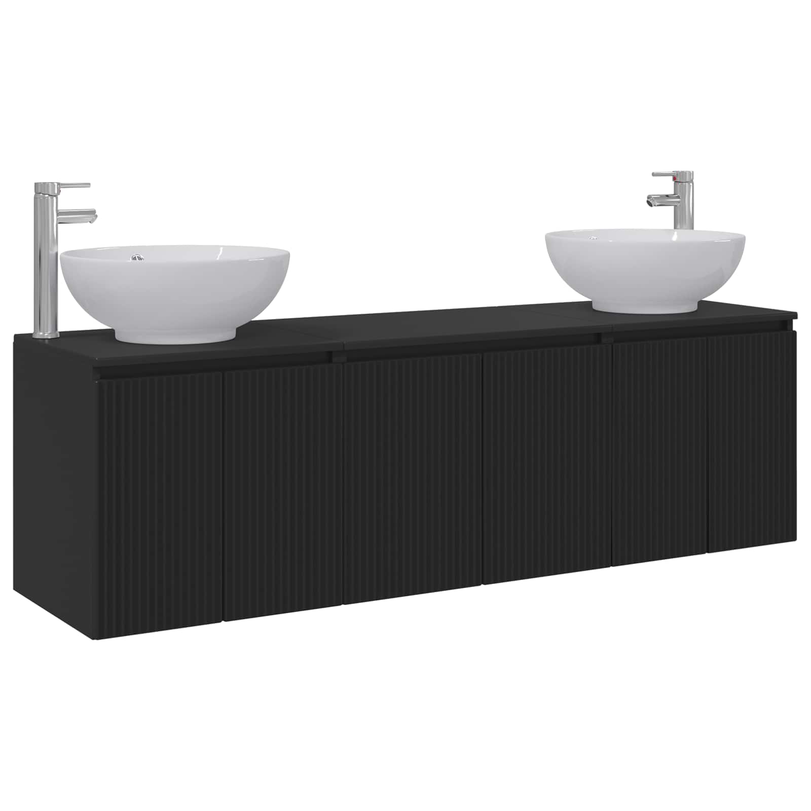 vidaXL Badkamerkastenset 3 st Wit 49,5 x 44,5 x 65 cm Bewerkt hout