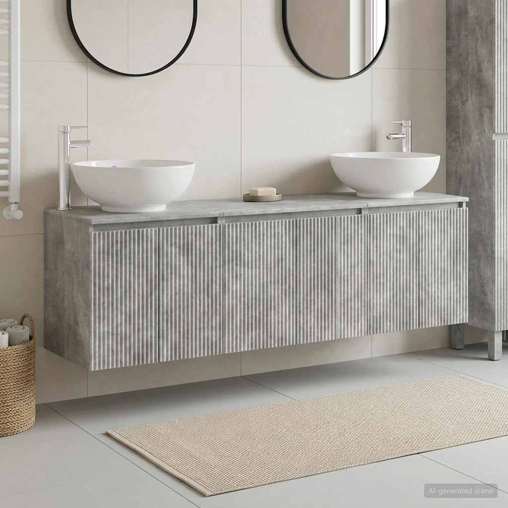 vidaXL Badkamerkastenset 3 st Wit 49,5 x 44,5 x 65 cm Bewerkt hout