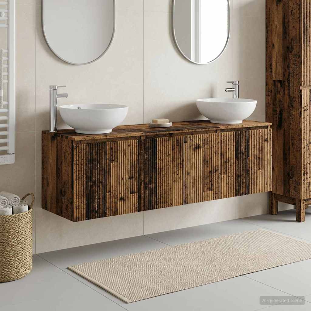 vidaXL Badkamerkastenset 3 st Wit 49,5 x 44,5 x 65 cm Bewerkt hout