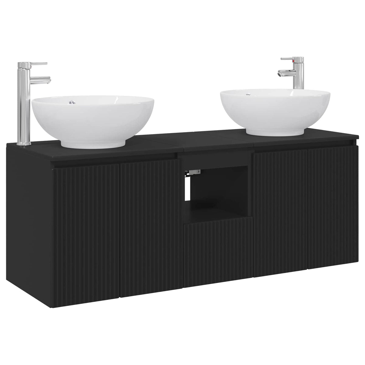 vidaXL Badkamerkastenset 3 st Wit 49,5 x 44,5 x 65 cm Bewerkt hout
