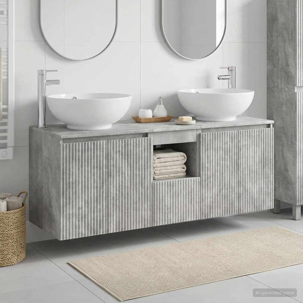 vidaXL Badkamerkastenset 3 st Wit 49,5 x 44,5 x 65 cm Bewerkt hout