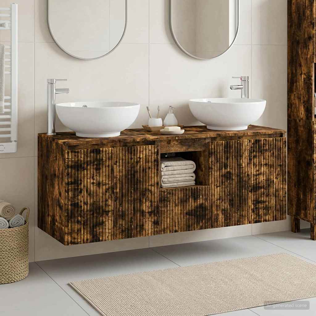 vidaXL Badkamerkastenset 3 st Wit 49,5 x 44,5 x 65 cm Bewerkt hout