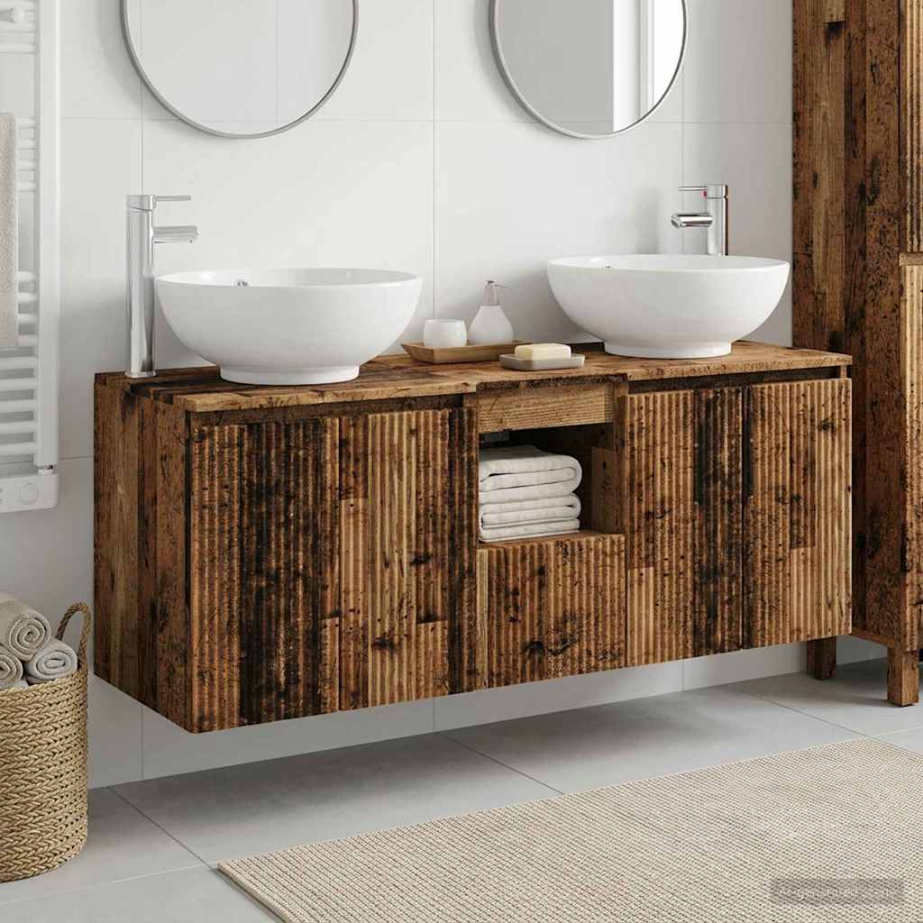 vidaXL Badkamerkastenset 3 st Wit 49,5 x 44,5 x 65 cm Bewerkt hout