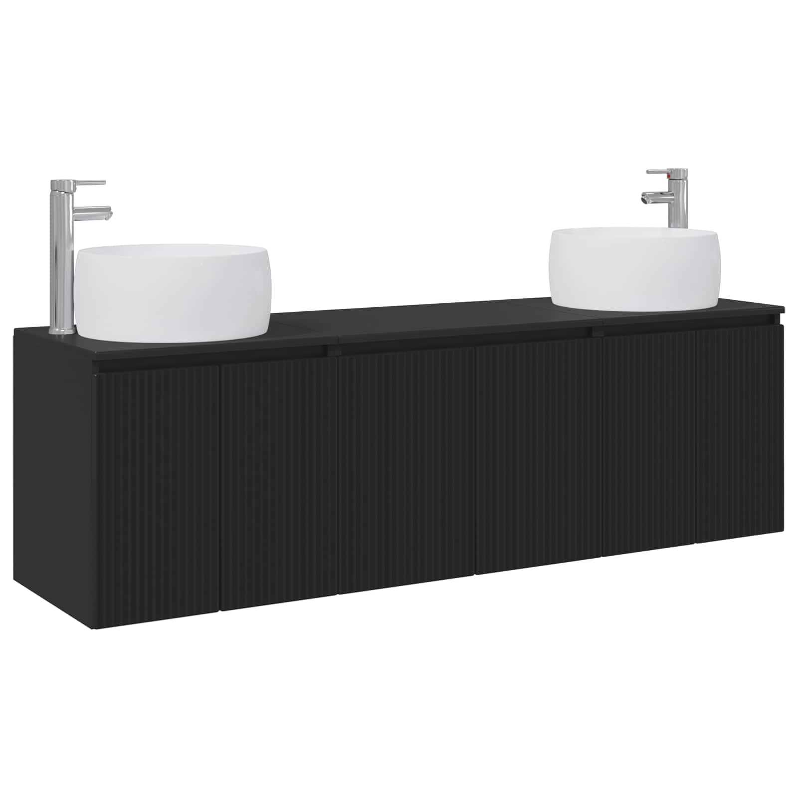 vidaXL Badkamerkastenset 3 st Wit 49,5 x 44,5 x 66 cm Bewerkt hout