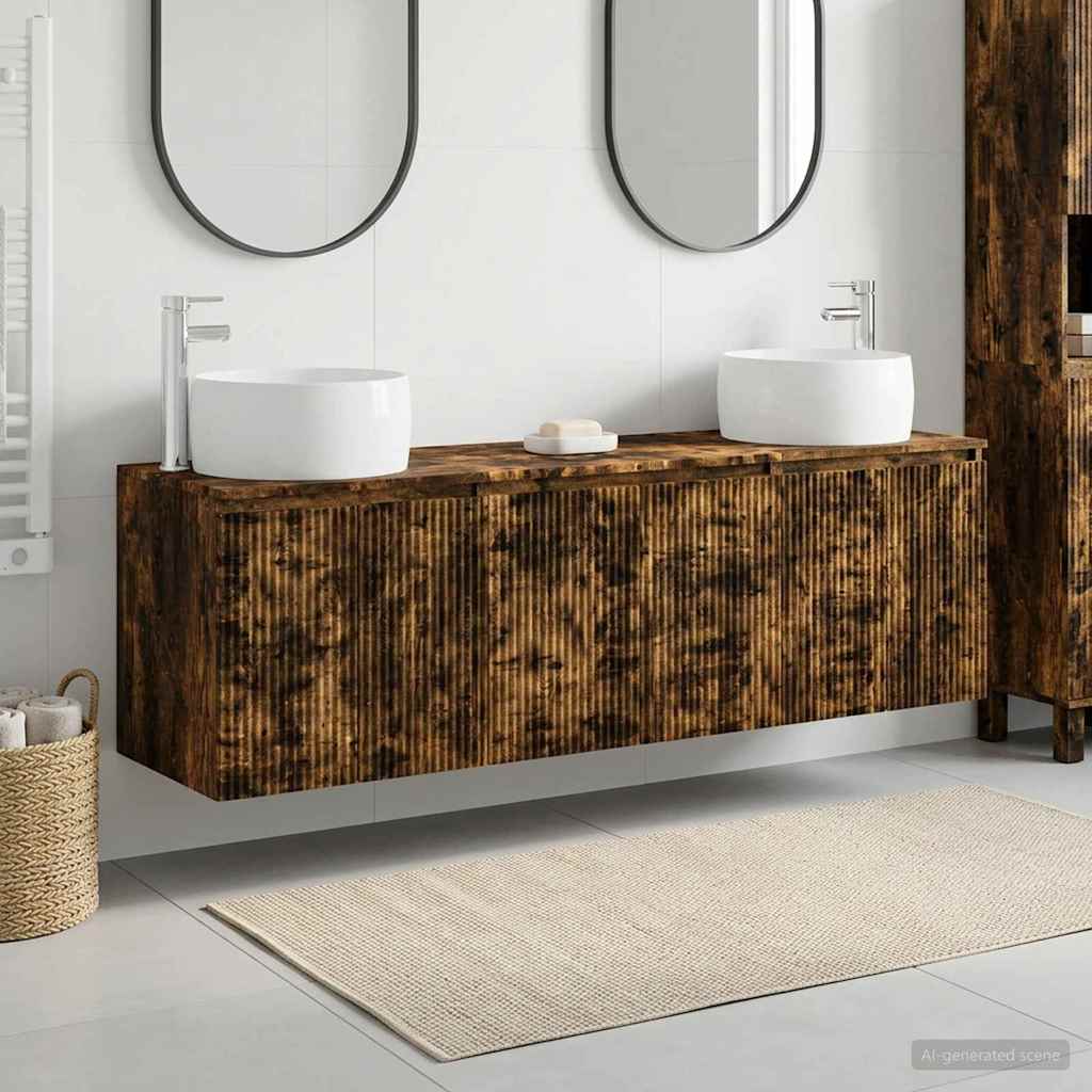 vidaXL Badkamerkastenset 3 st Wit 49,5 x 44,5 x 66 cm Bewerkt hout