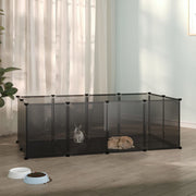 vidaXL Dierenhok klein 144x74x46,5 cm polypropeen en staal transparant - Aashly